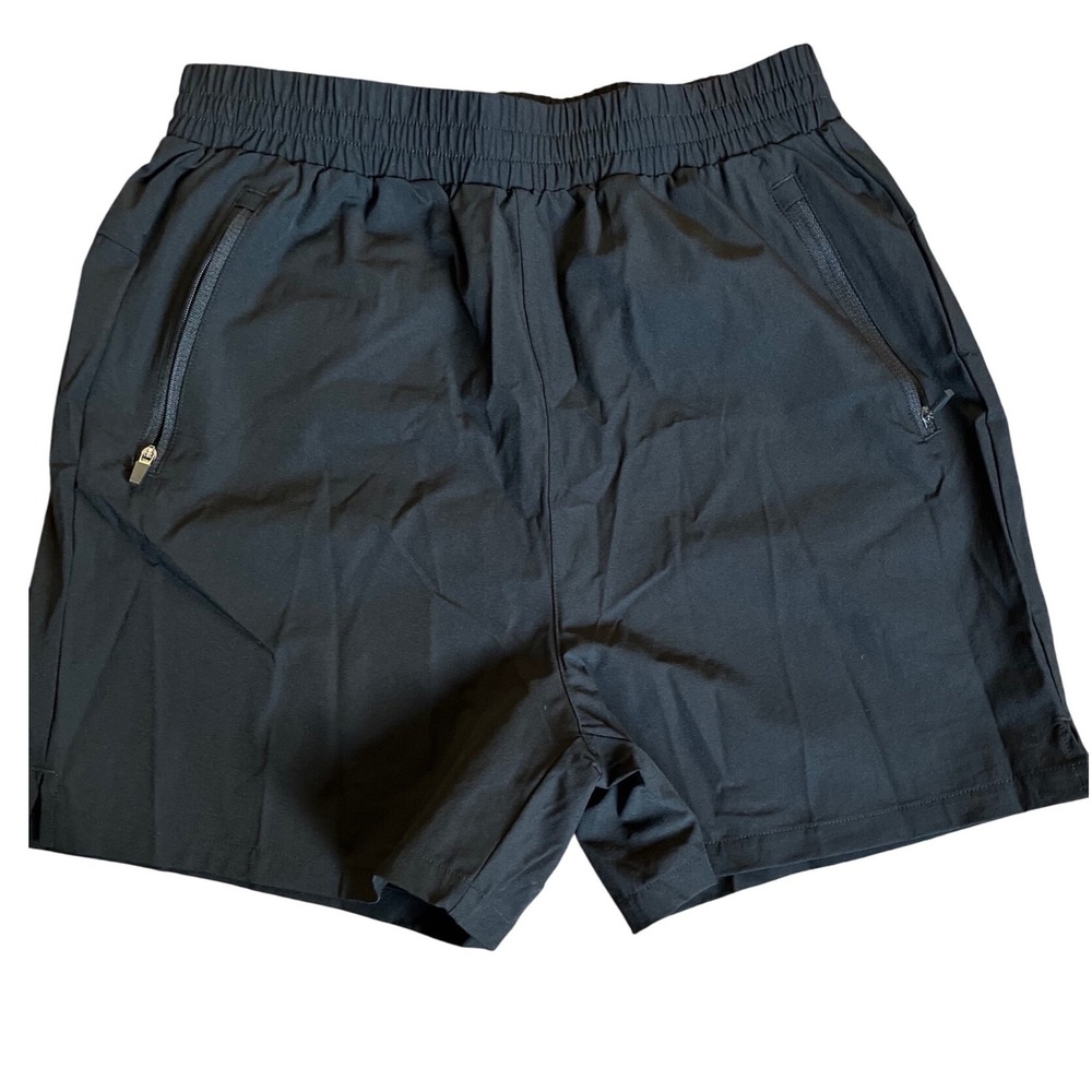 Halara Womens Black Athletic Hiking‎ Shorts Elastic Waist Zipper Pockets Size S